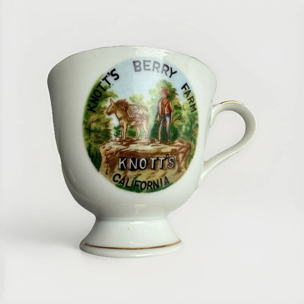 Knott's Berry Farm Teacup Cup Souvenir Vintage 1940's-50's Knotts Theme Park